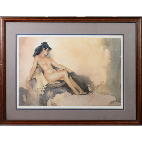 189 - UNATTRIBUTED, AFTER SIR WILLIAM RUSSEL FLINTSUITE OF THREE WATERCOLOURS Female nudes Two indistinctl... 