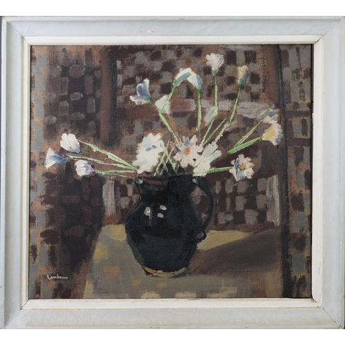 190 - GEORGE LAMBOURN (1900-1977) OIL ON CANVAS ‘African Daisies’ Signed, titled and dated 3/9/58 to the b... 