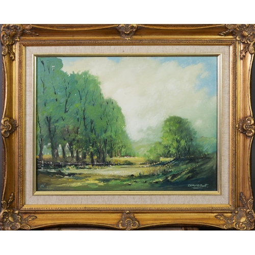 193 - BERNARD BANKS (TWENTIETH CENTURY) OIL ON CANVAS Rural scene, untitled Signed and dated 1967 11 ½” x ... 