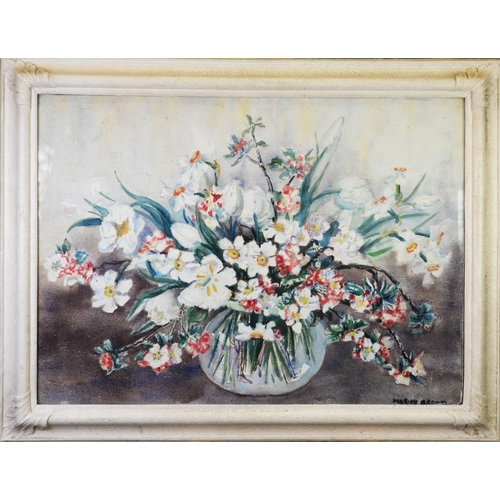 194 - MARION L. BROOM (1878-1962) WATERCOLOUR Flowers in a vase Signed 21 ½” x 29 ½” (54.6cm x 74.9cm)... 