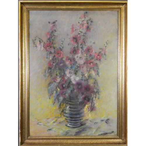 197 - FRANTISEK STRAZNICKY (1913-1985) PASTEL Flowers in a vase Signed and dated (19)57 29 ¼” x 20 ¾” (74.... 