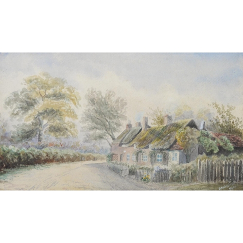 203 - JOHN THOMPSON (TWENTIETH CENTURY)WATERCOLOUR‘Clough Lane’ Signed and titled 10 ¼” x 13 ½” (26cm x 34... 