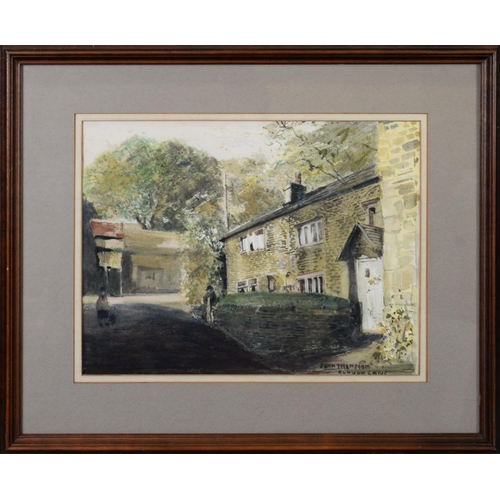 203 - JOHN THOMPSON (TWENTIETH CENTURY)WATERCOLOUR‘Clough Lane’ Signed and titled 10 ¼” x 13 ½” (26cm x 34... 