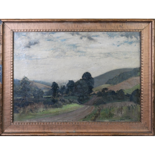 220 - C R MACKENZIE (NINETEENTH/ TWENTIETH CENTURY) OIL ON CANVAS Landscape Signed, indistinctly titled an... 