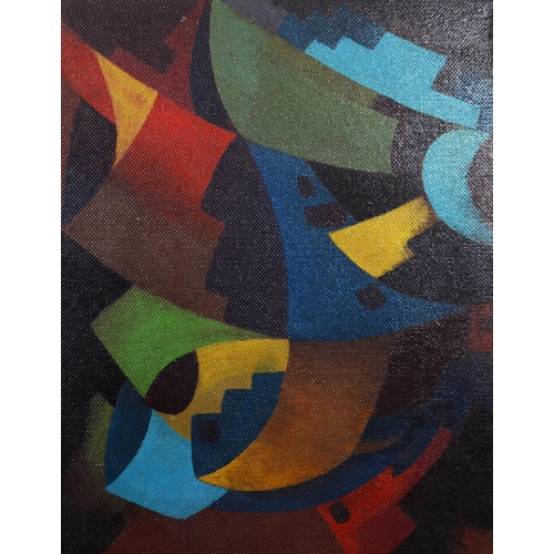 237 - SLYNN (TWENTIETH CENTURY) OIL ON BOARD Abstract Signed 17 ¾” x 23 ¾” (45cm x 60.3cm) FIVE OTHER ABST... 