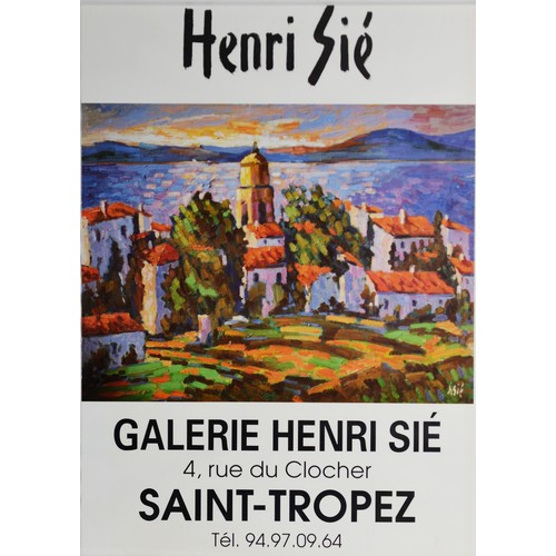 170 - HENRI SIE (b.1936) TWO COLOUR ADVERTISING POSTERS‘Galerie Henri Sie….’ 23 ½” x 17 ½” (59.7cm x 44.4c... 