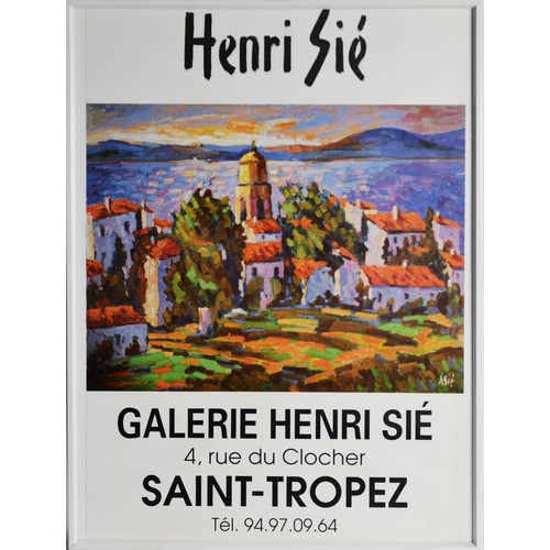 170 - HENRI SIE (b.1936) TWO COLOUR ADVERTISING POSTERS‘Galerie Henri Sie….’ 23 ½” x 17 ½” (59.7cm x 44.4c... 