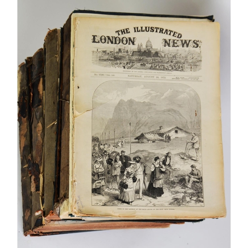 22 - The Illustrated LONDON NEWS, July to December 1870, printed published by George C Leighton, disbound... 