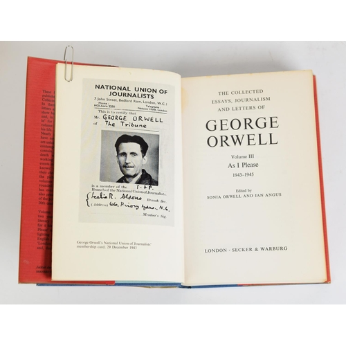 32 - Sonia Orwell & Ian Angus - The Collected Essays, Journalism and Letters of George Orwell, 4 Vol,...