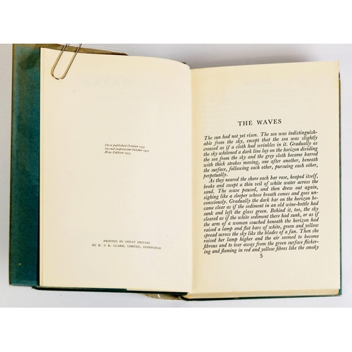 33 - VIRGINIA WOOLF - The Waves, pub Hogarth Press, New Edition 1933 rpt, from the Uniform Edition, set. ...