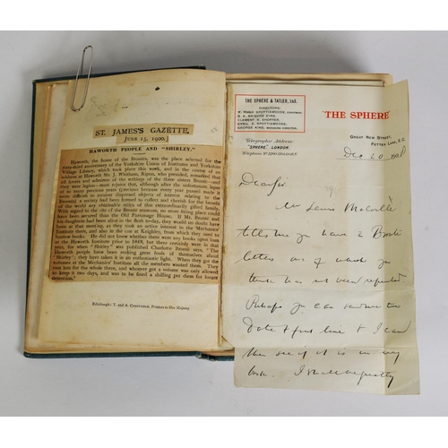 36 - CLEMENT SHORTER - Charlotte Bronte and Her Circle, pub Hodder and Stoughton, Second Edition, 1896. A...