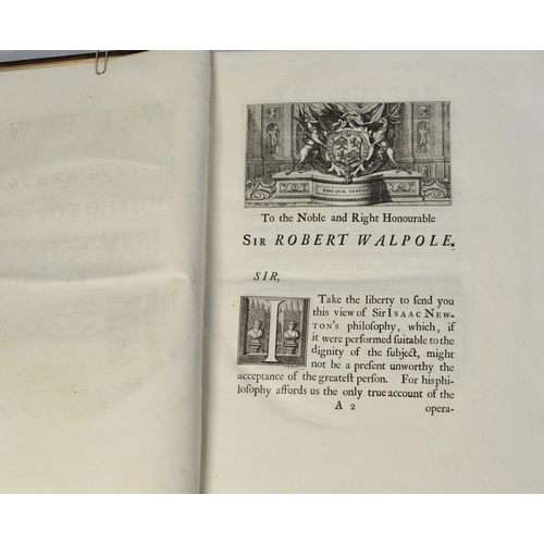 52 - Henry Pemberton - A View of Sir Isaac Newton’s Philosophy, printed London by S Palmer, 1728, quatro ... 