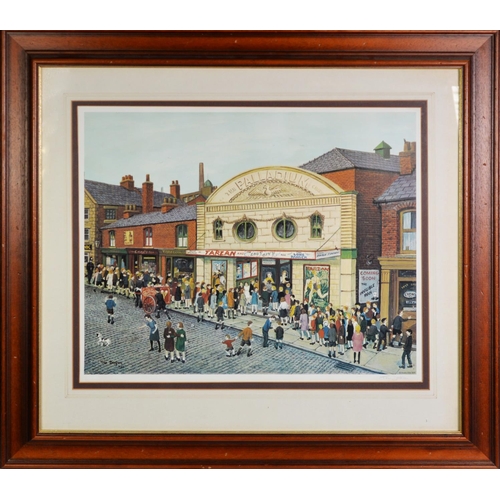 176 - TOM DODSON (1910-1991) ARTIST SIGNED COLOUR PRINT 'Saturday Matinee' Guild blindstamp 15 ¾