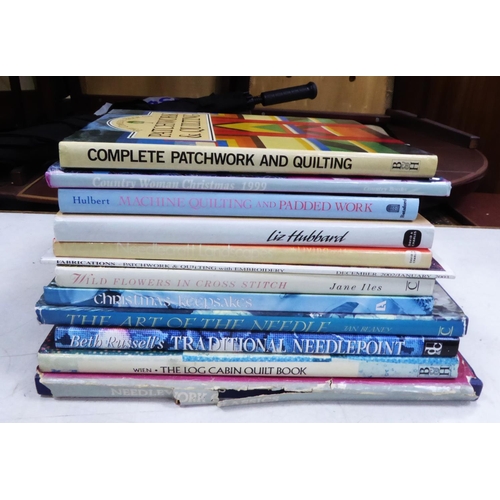 84 - APPROXIMATELY 40 HARDBACK GLOSSY PUBLICATIONS RELATING TO QUILTING AND QUIL MAKING and related subje... 