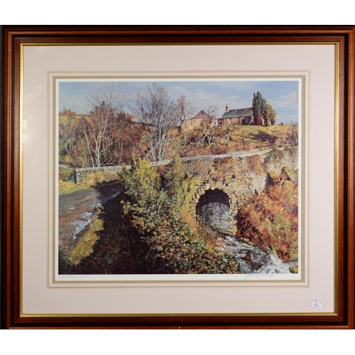 149 - JAMES McINTOSH PATRICK OBE., RSA (1907-1998) ARTIST SIGNED LIMITED EDITION COLOUR PRINT 'Bridge Den ... 