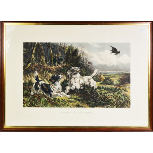 166 - AFTER BASIL BRADLEY, BY W SUMMERS PAIR OF COLOUR ENGRAVINGS‘Grouse Shooting’‘Woodcock Shooting’ 14 ½... 