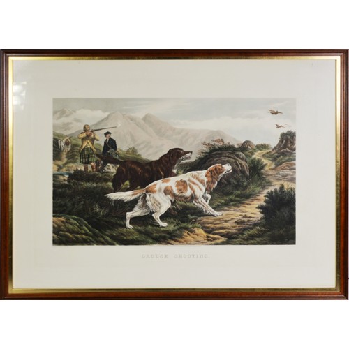 166 - AFTER BASIL BRADLEY, BY W SUMMERS PAIR OF COLOUR ENGRAVINGS‘Grouse Shooting’‘Woodcock Shooting’ 14 ½... 