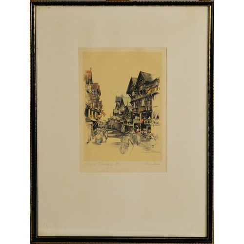 168 - H BATES PAIR OF PRINT REPRODUCTIONS‘Chester’ 7” x 5” (17.9cm x 12.7cm)SET OF SIX MODERN REPRODUCTION... 