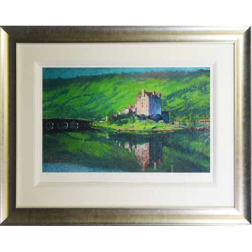 119 - ROLF HARRIS (b.1930) ARTIST SIGNED LIMITED EDITION COLOUR PRINT‘Reflection Eilean Donan Castle’ (75/... 