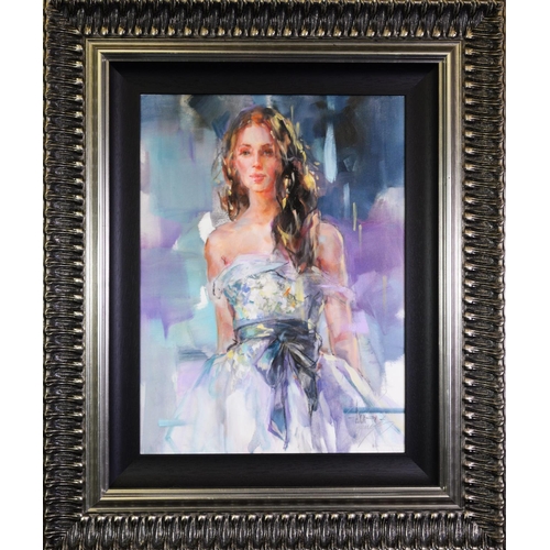 131 - ANNA RAZUMOVSKAYA (MODERN) MIXED MEDIA ON CANVAS‘Perfect Stranger’ Signed, titled to gallery label v... 