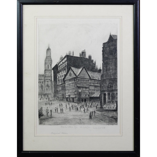 44 - WALTER EDWIN LAW (1865-1942)A COLLECTION OF NINE ETCHINGSdepicting Manchester scenes including:The G... 