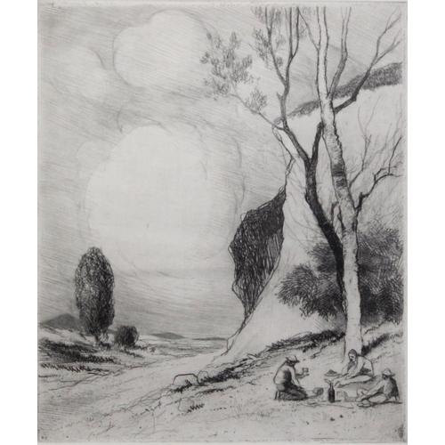 81 - PIERRE ADOLPHE VALETTE (Fr. 1876-1942)DRYPOINT ETCHING 'The Picnic'unsigned6