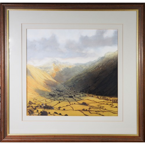 42 - JANET KENYON (b.1959)WATERCOLOUR ‘Long Shadows, Great Gable’ Signed, titled to artist label verso 19... 