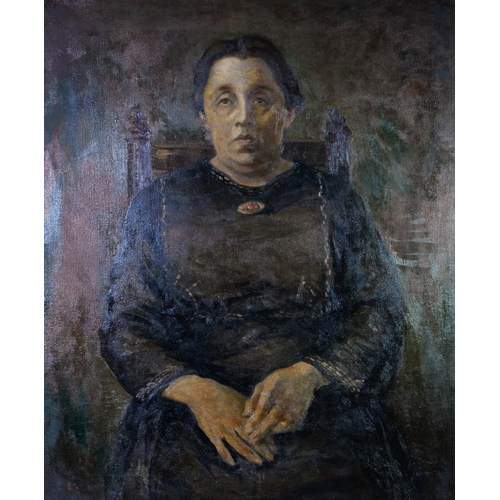 47 - EMMANUEL LEVY (1900-1986) PAIR OF OILS ON CANVAS Seated Portraits, David and Sarah Matz Signed 30” x... 