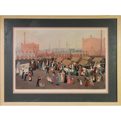 4 - HELEN BRADLEY ARTIST SIGNED COLOUR PRINTMarket Day Signed in pencil and with blindstamp 18” x 27 ¼” ... 