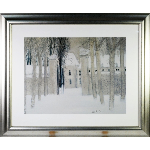 100 - ANDRE BRASILIER (b.1929) ARTIST SIGNED COLOUR PRINT‘Loupeigne Sous La Neige’ 17” x 22 ½” (43.2cm x 5... 