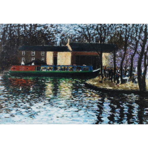 74 - D C THOMPSON (TWENTIETH CENTURY) PASTEL ‘Wade Lock’ Signed, titled to artist label verso 12 ¾” x 18 ... 