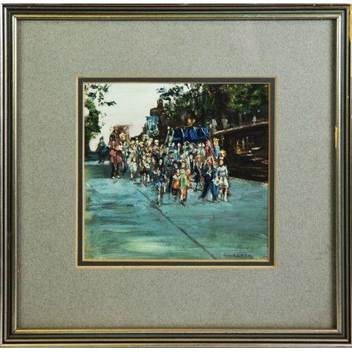 12 - RONALD ENTWISTLE OIL PAINTING Whit Walks Signed and dated (19)'70 lower right 5 1/2in x 6in (14 x 15... 