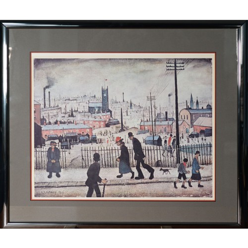 52 - L.S. LOWRY (1887 - 1976) ARTIST SIGNED LIMITED EDITION COLOUR PRINT View of a Town An edition of 850... 