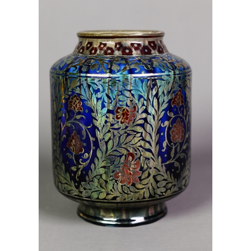 56 - PILKINGTONS ROYAL LANCASTRIAN LUSTRE GLAZED POTTERY VASE BY WILLIAM S MYCOCK, of slightly lobated, c... 