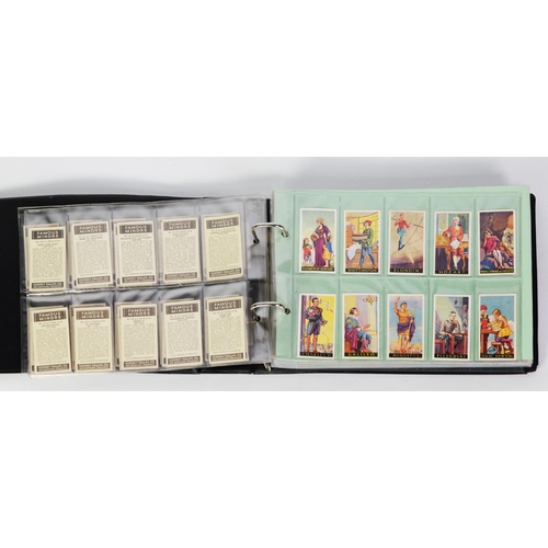 119 - RING BINDER CONTAINING SET OF GODFREY PHILLIPS Famous Minors, circa 1936, 50/50 Gallahers Wild Anima... 