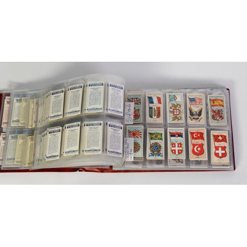 121 - RING BINDER CONTAINING TEN SETS OF JOHN PLAYERS CIGARETTE CARDS including sets of military interest,... 