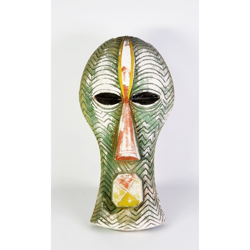 272 - MID TO LATE 20TH CENTURY CAST FUNFARE MASK, 21 ¾” (54.5 cm) H