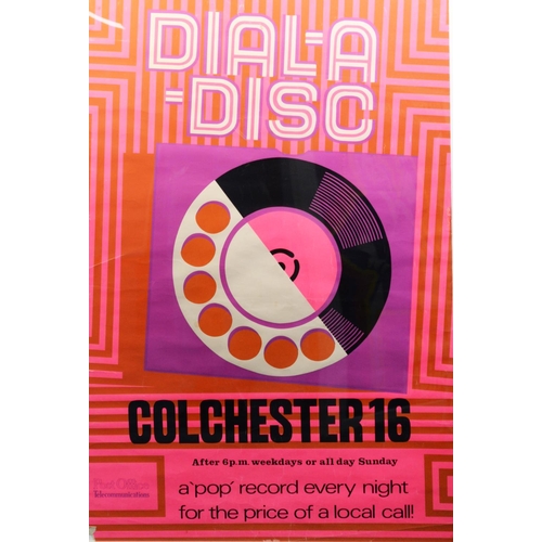 148 - THREE ORIGINAL 1970’S ADVERTISING POSTERS ISSUED BY POST OFFICE TELECOMMUNICATIONS, ‘DIAL A DISC’, ‘... 