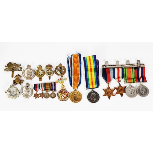 219 - TWO WWI SERVICE MEDALS TO 11231 PTE. F HELM, ROYAL FUSILIERS, Together with FOUR WW2 MEDALS viz SERV... 