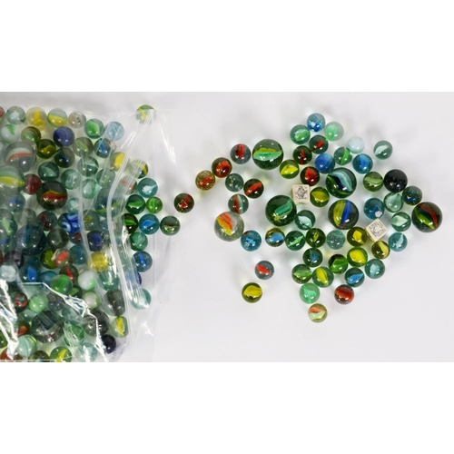 277 - SUBSTANTIAL NUMBER OF AGED GLASS MARBLES