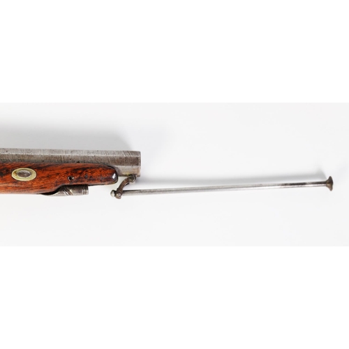 205 - EARLY 19th CENTURY PERCUSSION FIRING HOLSTER PISTOL, full-stocked wiht twist octagonal barrel, white... 