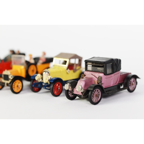 45 - TWO CORGI CLASSICS DIE CAST VINTAGE CARS each mounted on a cardboard plinth, viz 1927 Bentley and 19... 