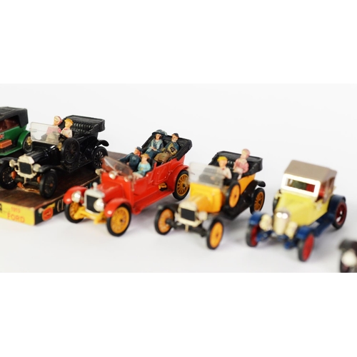 45 - TWO CORGI CLASSICS DIE CAST VINTAGE CARS each mounted on a cardboard plinth, viz 1927 Bentley and 19... 