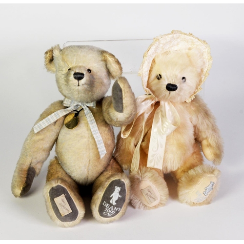 89 - TWO DEANS RAG LIMITED EDITION MILLENNIUM TEDDY BEARS, Beth and Bertie, Nos 123/450 with certificate ... 