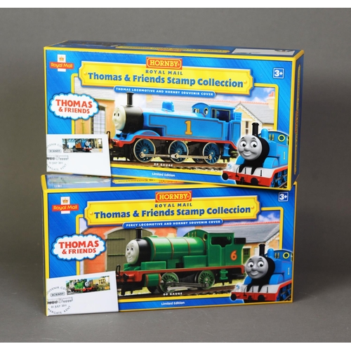 28 - TWO HORNBY AND ROYAL MAIL MINT AND BOXED LIMITED EDITION THOMAS AND FRIENDS STAMP COLLECTION sets, e... 