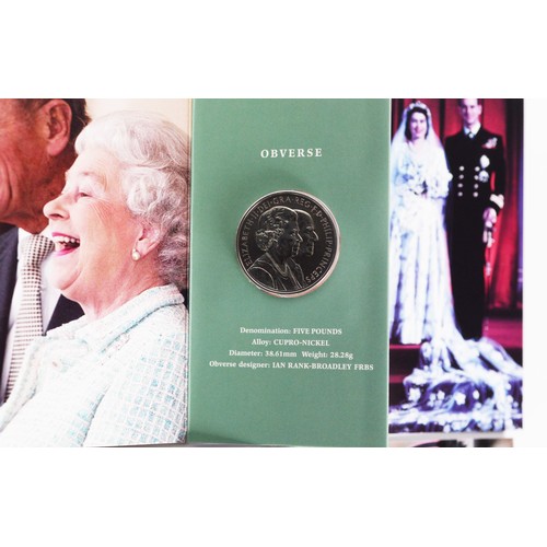 162 - ROYAL MINT ALDERNEY SILVER PROOF SIX-SIDED FIVE POUNDS COMMEMORATIVE COIN, Queen Elizabeth II Diamon... 