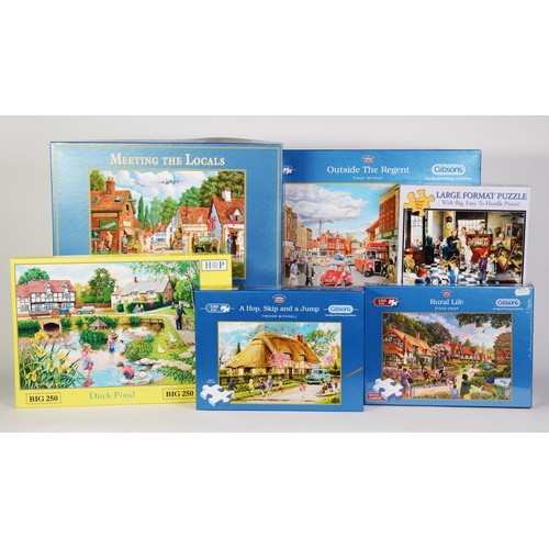 77 - GIBSON'S JIGSAW PUZZLES, mainly 500 pieces, bagged and boxed, approximately 20