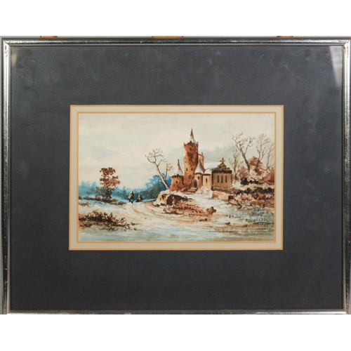 269 - UNATTRIBUTED (LATE NINETEENTH/ EARLY TWENTIETH CENTURY) PAIR OF WATERCOLOURSRiverscape with ferry bo... 