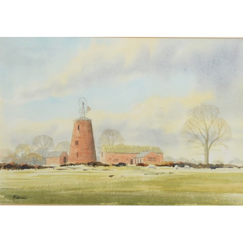 258 - SARAH J WILLIAMS (TWENTIETH CENTURY)WATERCOLOUR View of farm buildings Signed8” x 11 ¼” (20.3cm x 28... 