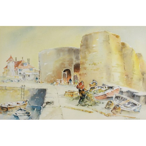 260 - JOHN S HOULISTON (TWENTIETH CENTURY)WATERCOLOUR‘Beadnell, Lime Kilns’ Signed and titled 13” x 19 ½” ... 